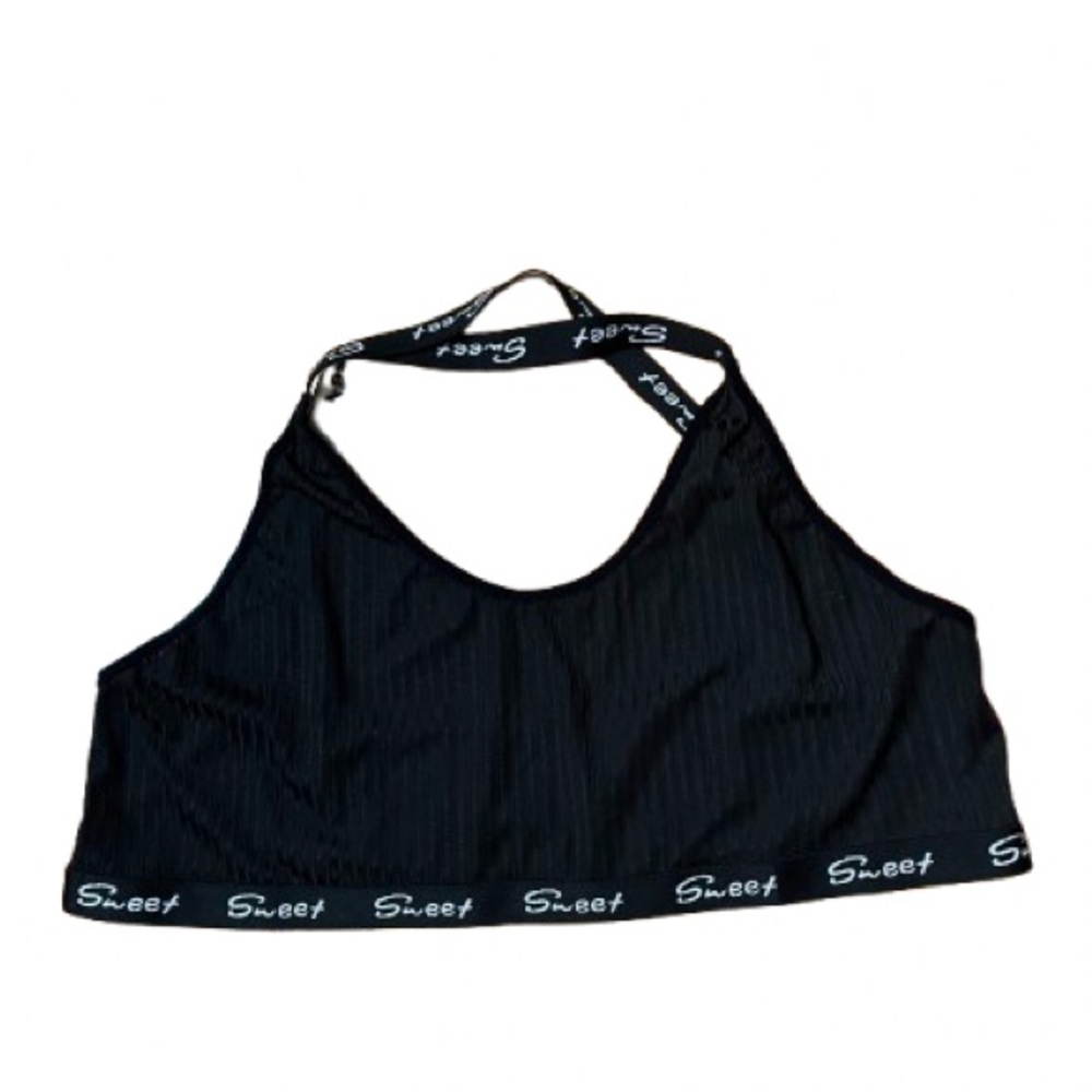 Sweet Women's Black and White Bralette Size 4XL